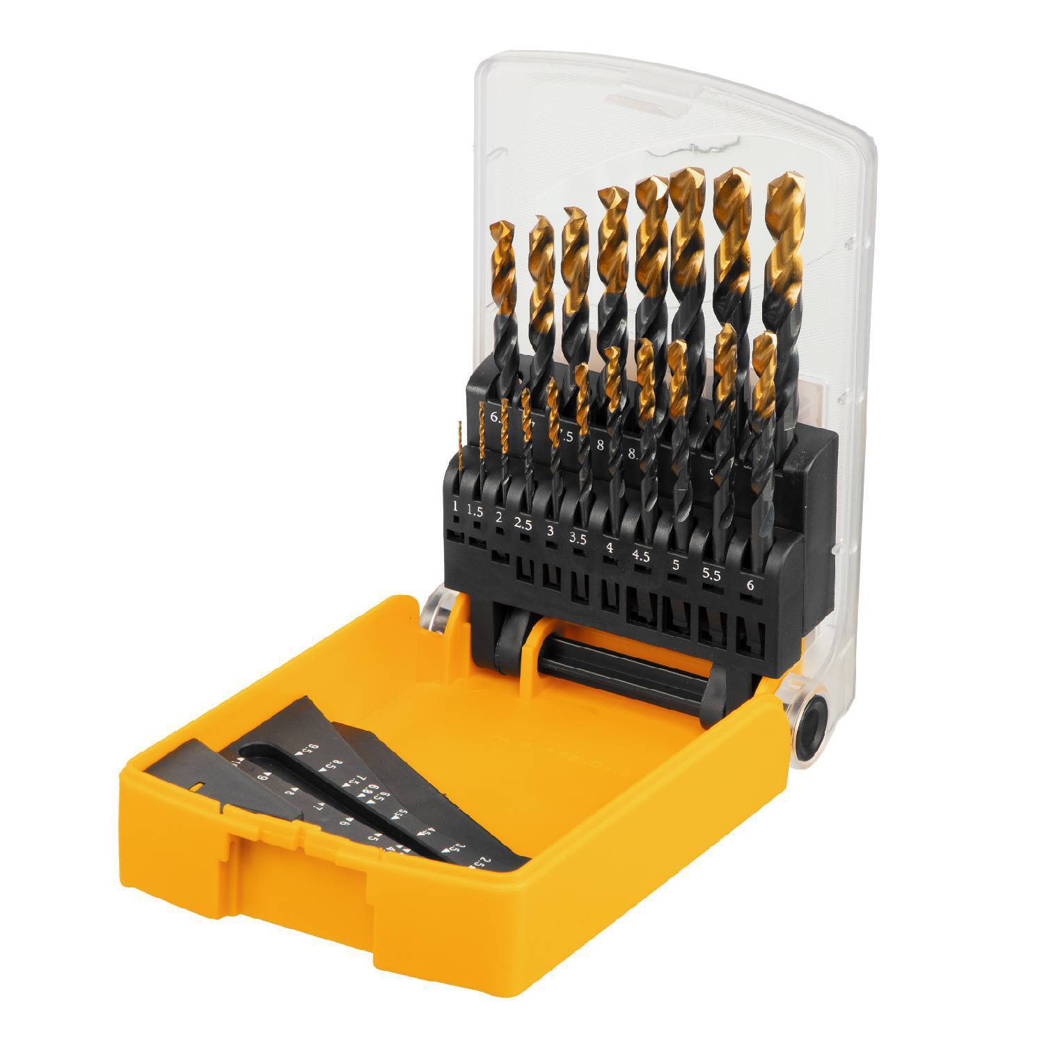 Набор сверл по металлу Denzel 1-10 мм Hss-tin Golden Tip 19 шт
Набор сверл по металлу Denzel 1-10 мм Hss-tin Golden Tip 19 шт