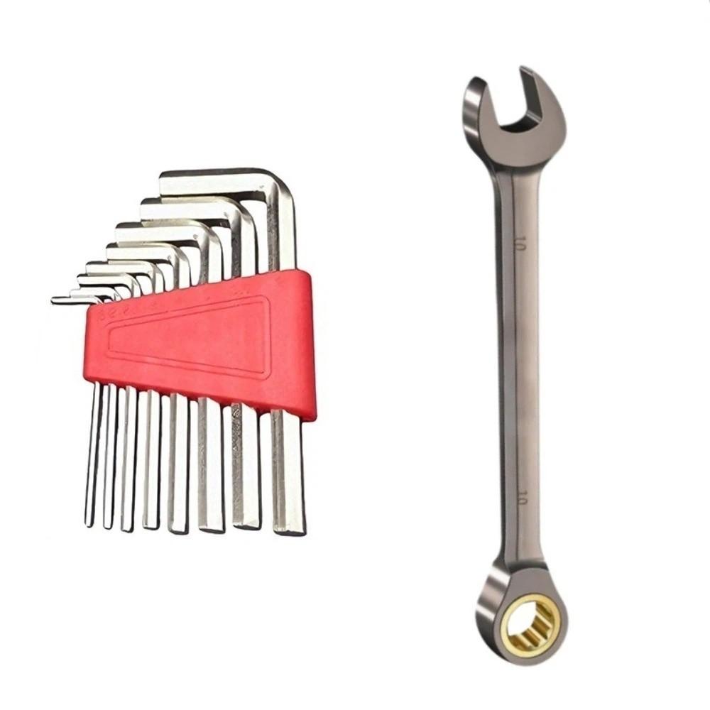9/10Pcs 72-Tooth Gear Ratcheting Combination Wrench Set Bicycle Repair Red 9pcs set
9/10Pcs 72-Tooth Gear Ratcheting Combination Wrench Set Bicycle Repair Red 9pcs set