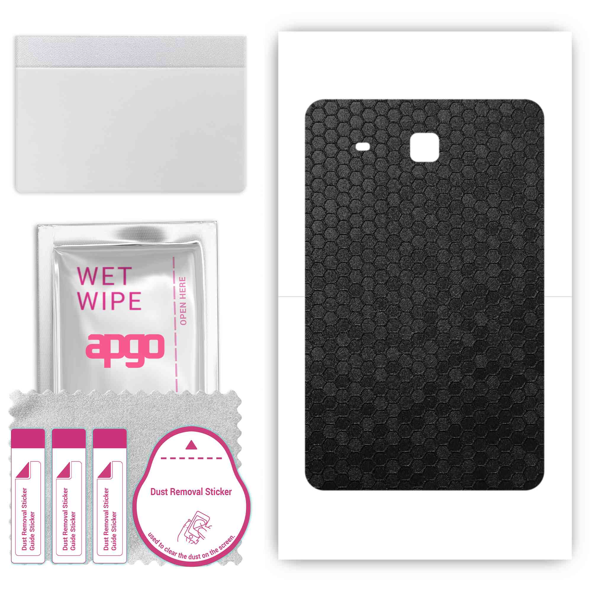 apgo skin sticker film foil vinyl for the BACK compatible with Samsung Galaxy Tab E 9.6 SM-T561, scratch-resistant, easy to install - Black Honeycomb
apgo skin sticker film foil vinyl for the BACK compatible with Samsung Galaxy Tab E 9.6 SM-T561, scratch-resistant, easy to install - Black Honeycomb