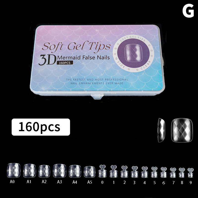 160 Pcs/box 3D Almond Nails Transparent Non-marking Frosted Square Oval Wearable Full Cover Ballet Press Fake Nail Manicure
160 Pcs/box 3D Almond Nails Transparent Non-marking Frosted Square Oval Wearable Full Cover Ballet Press Fake Nail Manicure