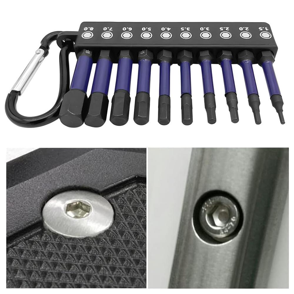 10Pcs/Set 50mm Rust Resistant S2 Alloy Steel Hex Shank Screwdriver Bits with Hanging Buckle Type A
10Pcs/Set 50mm Rust Resistant S2 Alloy Steel Hex Shank Screwdriver Bits with Hanging Buckle Type A