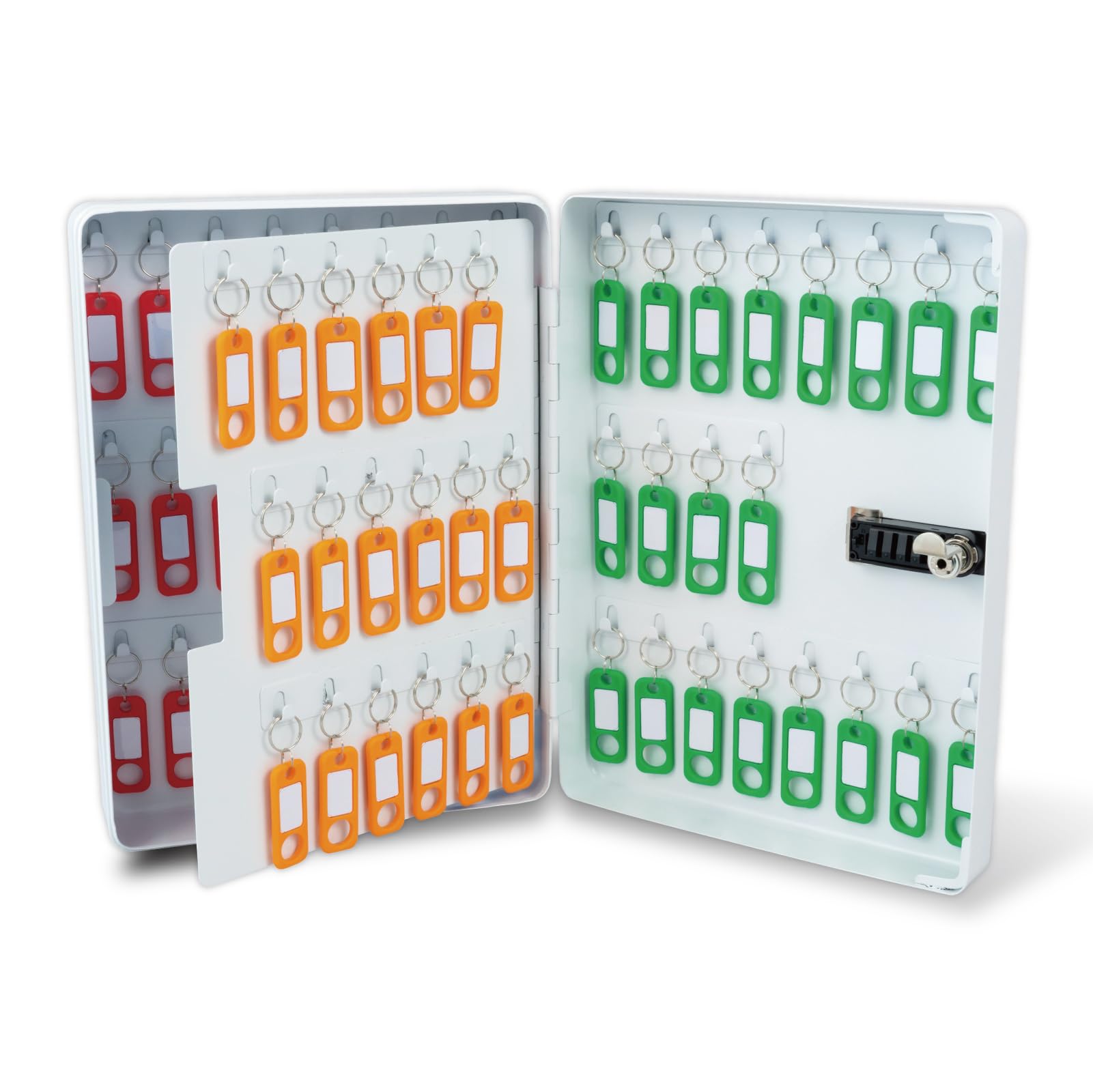 Carl Office Комбинация для ключей Вмещает 80 ключей Ключница с PIN-кодом, Замок, Ключи, Кейс, Управление, Настенная, Кодовая, CKB-CD80 белый