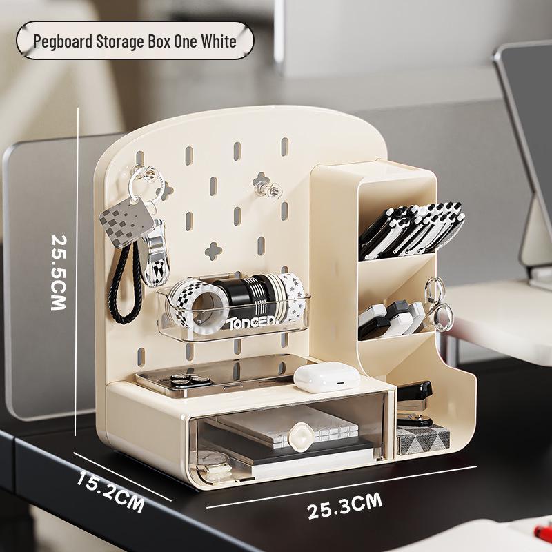 Desktop Pegboard Stationery Organizer with Drawer No specification білий
Desktop Pegboard Stationery Organizer with Drawer No specification білий