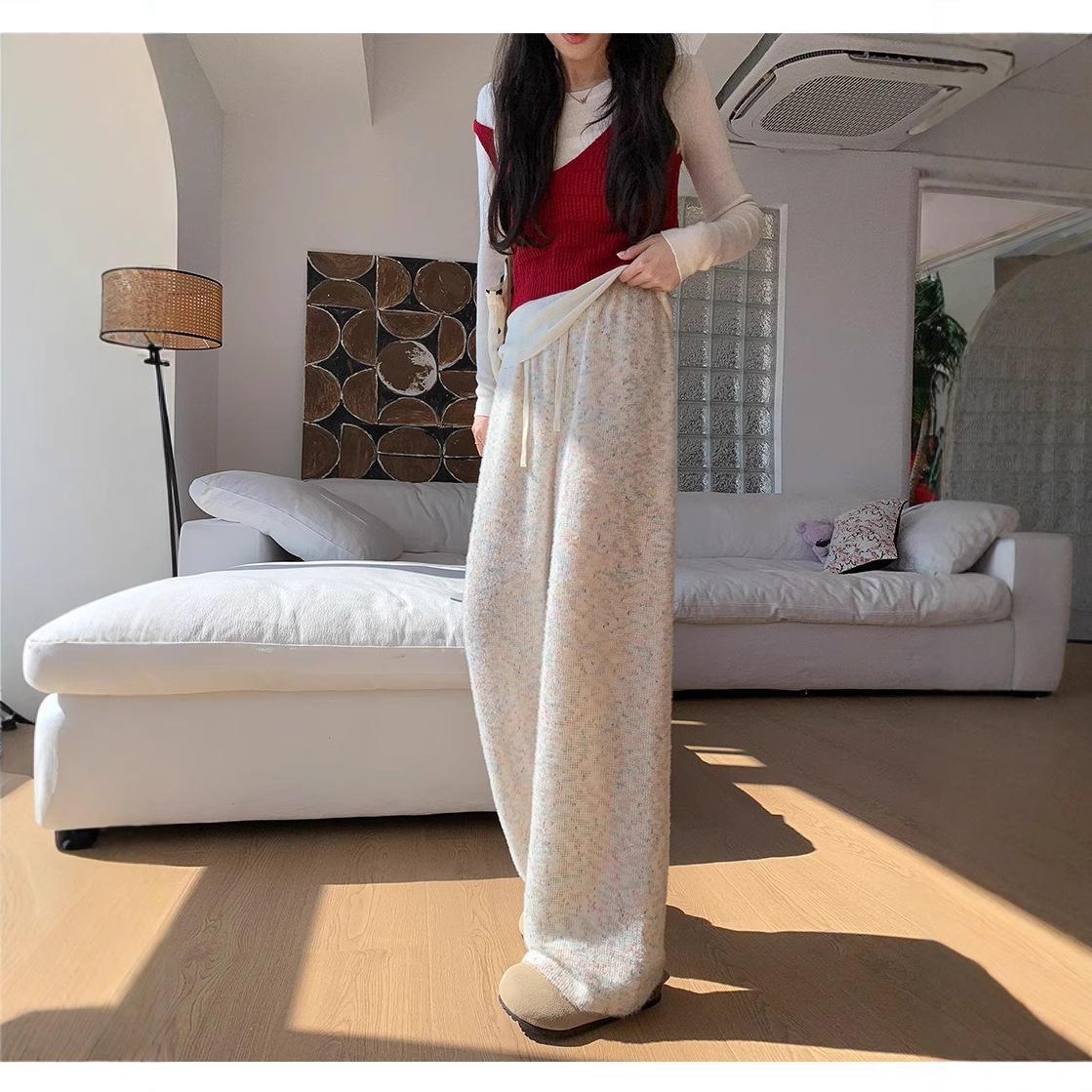 Rainbow Women s High-Waisted Loose Knit Wide-Leg Pants - Autumn/Winter Pear-Shaped Casual Floor-Length Trousers. 2XL (131-150 jin)
Rainbow Women s High-Waisted Loose Knit Wide-Leg Pants - Autumn/Winter Pear-Shaped Casual Floor-Length Trousers. 2XL (131-150 jin)