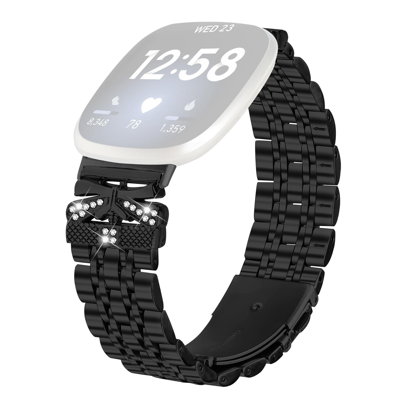 For Fitbit Versa 4/Sense 2 Watch Strap Rhinestone Butterfly Decor Stainless Steel Band
For Fitbit Versa 4/Sense 2 Watch Strap Rhinestone Butterfly Decor Stainless Steel Band