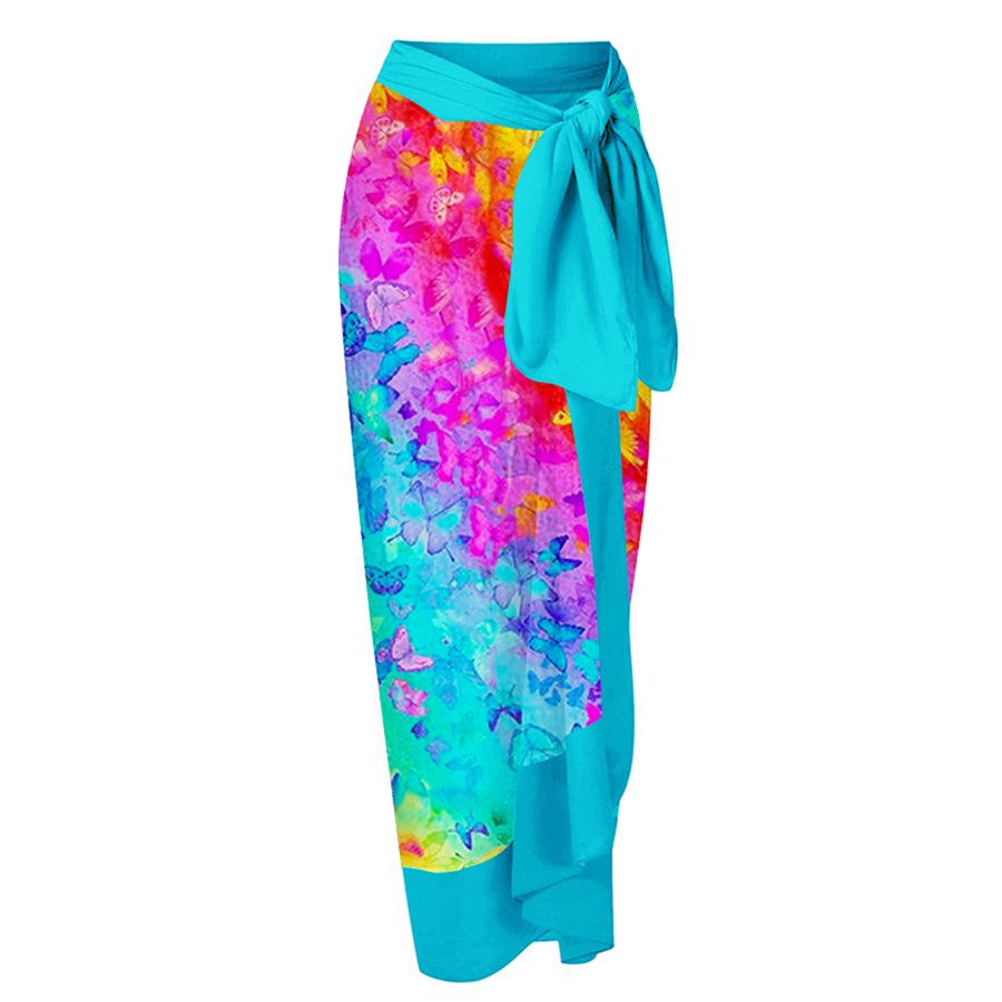 Женское праздничное платье миди с принтом для пляжа One Size циан
Женское праздничное платье миди с принтом для пляжа One Size циан