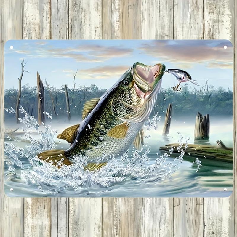 Vintage Fishing Decor Metal Tin Box Sign Large Mouth Bass Leap Action HeavyDuty IndoorOutdoor Decoration for Man Cave B 20x30cm
Vintage Fishing Decor Metal Tin Box Sign Large Mouth Bass Leap Action HeavyDuty IndoorOutdoor Decoration for Man Cave B 20x30cm