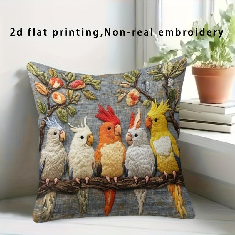 1pc Vibrant Parrot Branch Decorative Pillow Cover - 2D Flat Printing 40x40cm/16x16inch
1pc Vibrant Parrot Branch Decorative Pillow Cover - 2D Flat Printing 40x40cm/16x16inch