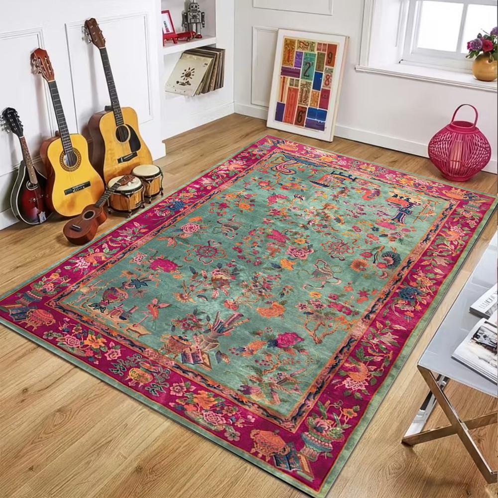 Intricate Floral Bird Traditional Pattern Area Rug Artistic Soft Non-Slip Floor Mat for Ornate Style Living Rooms Home Spaces 40x60cm
Intricate Floral Bird Traditional Pattern Area Rug Artistic Soft Non-Slip Floor Mat for Ornate Style Living Rooms Home Spaces 40x60cm