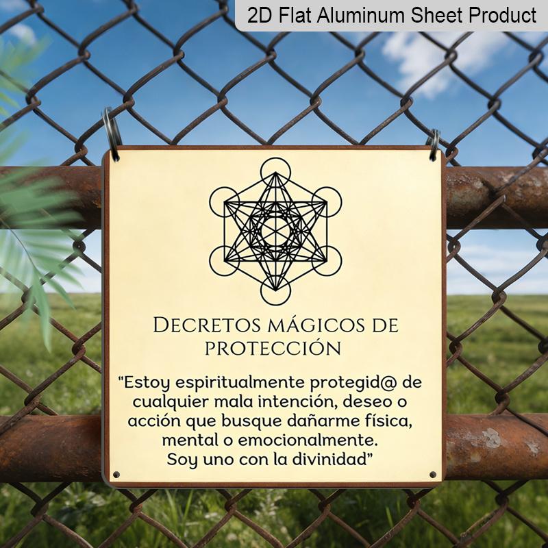 2D Flat 1pc Vintage Metatron s Cube Aluminum Plaque - Perfect for Home, Office, Cafe & Bar Decor | Funny Decor for Man Cave Wall Art 20*20cm
2D Flat 1pc Vintage Metatron s Cube Aluminum Plaque - Perfect for Home, Office, Cafe & Bar Decor | Funny Decor for Man Cave Wall Art 20*20cm