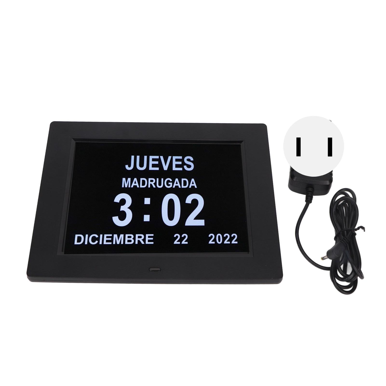 8 Inch Digital Day Calendar Clock Auto Dimming Take Medicine Reminder Electronic Calendar Alarm Day Clock 110-240V
8 Inch Digital Day Calendar Clock Auto Dimming Take Medicine Reminder Electronic Calendar Alarm Day Clock 110-240V
