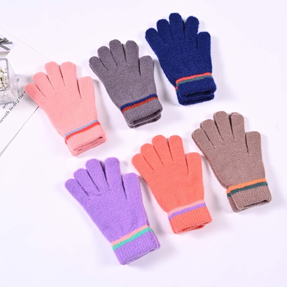 Soft Striped Thickened Girls Children Warm Mittens Full Finger Mittens Knitted Gloves Kids Gloves
Soft Striped Thickened Girls Children Warm Mittens Full Finger Mittens Knitted Gloves Kids Gloves