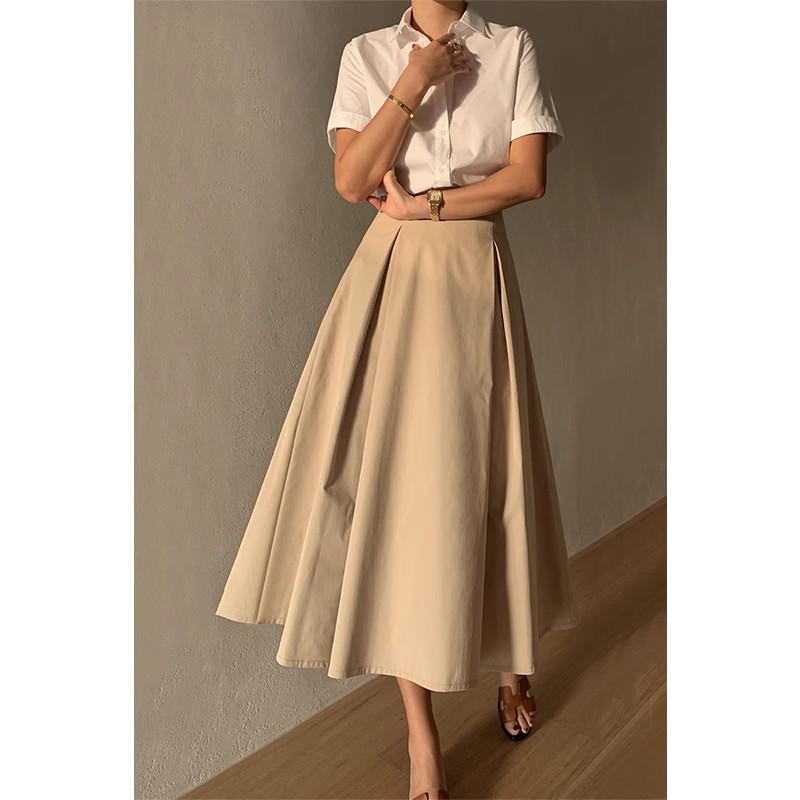 Elegant High-Waist A-Line Midi Skirt for Women - Perfect for Spring & Autumn Large кремовый/белый
Elegant High-Waist A-Line Midi Skirt for Women - Perfect for Spring & Autumn Large кремовый/белый
