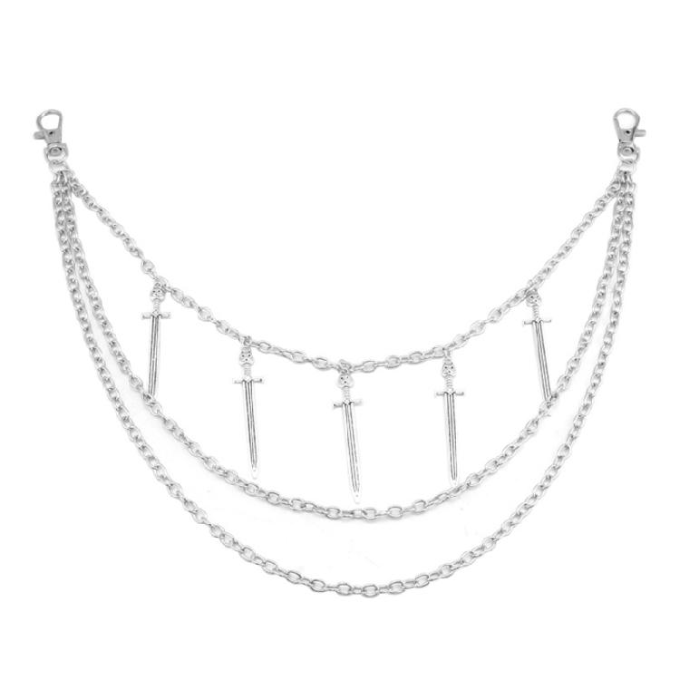 Multilayer Crossed Pendant Pants Chain for Adult Unisex Trousers Chain Waist Decorative Chain Wallet Chain Waist Decors
Multilayer Crossed Pendant Pants Chain for Adult Unisex Trousers Chain Waist Decorative Chain Wallet Chain Waist Decors
