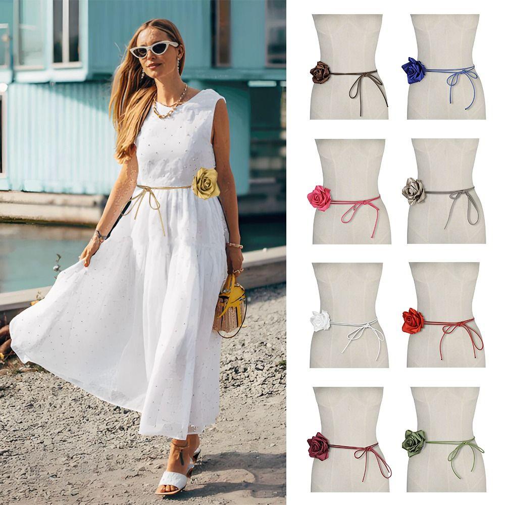 Decorative Rose Flower Rope Belts DIY Woven Waistband Strap Fabric Belt For Women Lady Girl
Decorative Rose Flower Rope Belts DIY Woven Waistband Strap Fabric Belt For Women Lady Girl