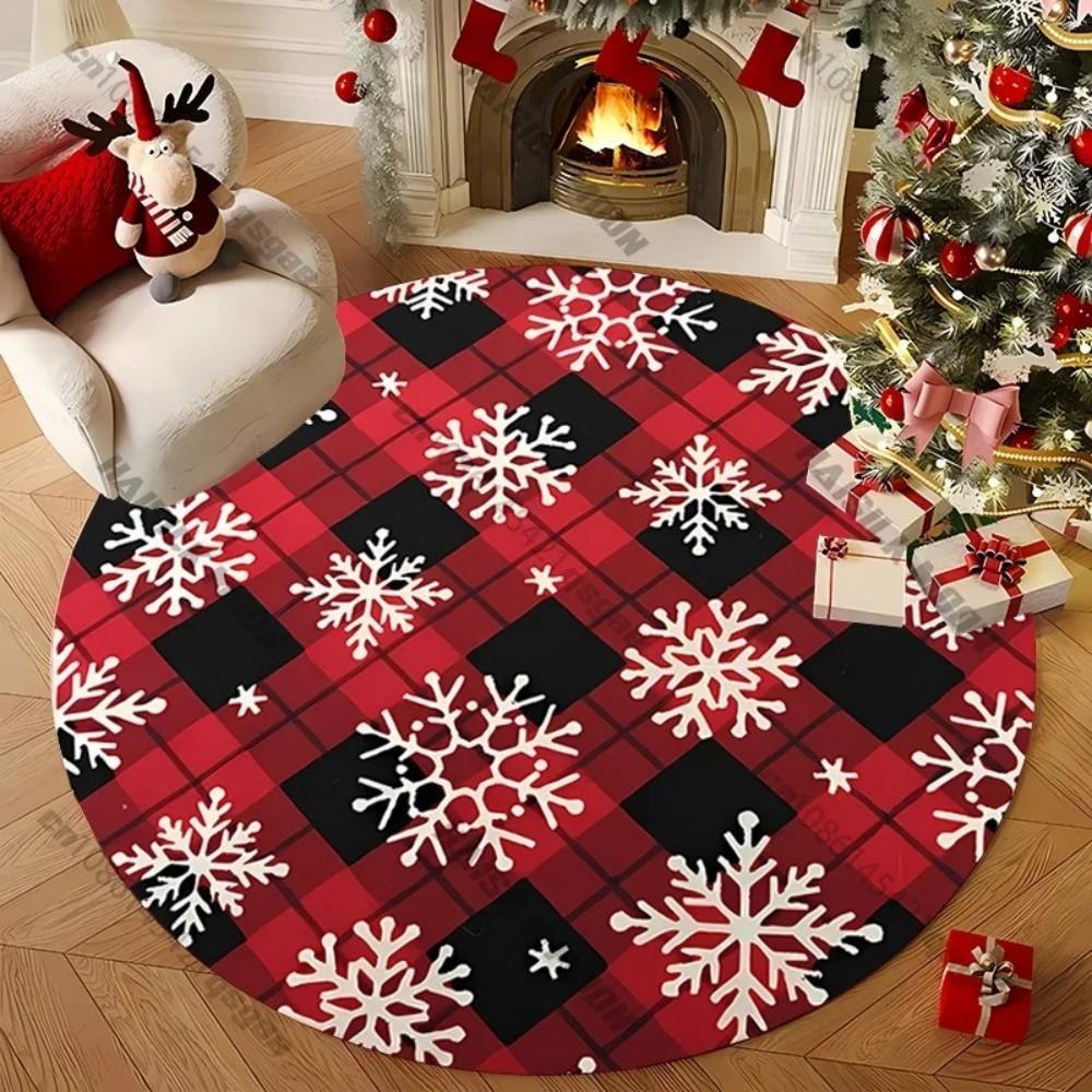 Christmas Theme Snowflake Round Carpet Living Room Fireplace Next To The Holiday Decorative Floor Mat Home Decoration 80X80CM(2.6X2.6FT
Christmas Theme Snowflake Round Carpet Living Room Fireplace Next To The Holiday Decorative Floor Mat Home Decoration 80X80CM(2.6X2.6FT