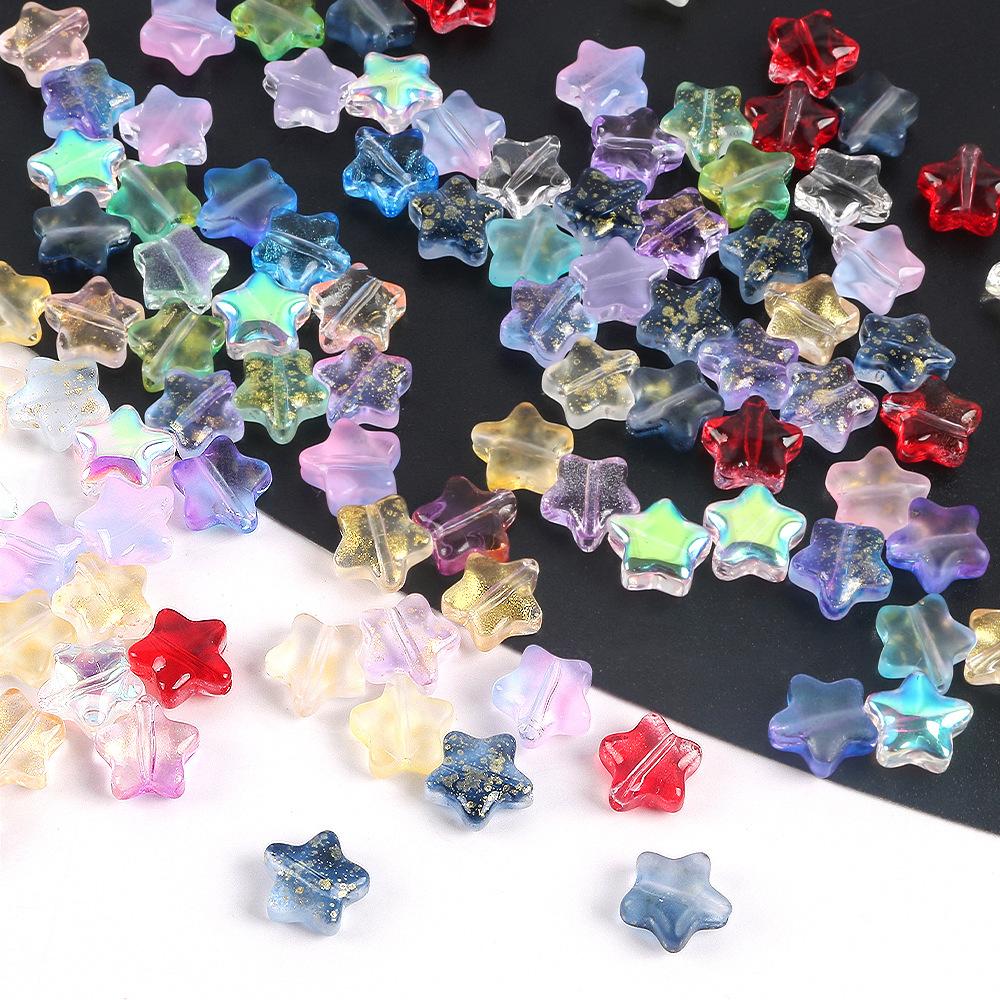 8Mm Gradual Change Three-Dimensional Pentagram Glass Beads Gold-Painted Stars Loose Beads Diy String Beads Antique Hairpin Necklace Accessories 20 pieces
8Mm Gradual Change Three-Dimensional Pentagram Glass Beads Gold-Painted Stars Loose Beads Diy String Beads Antique Hairpin Necklace Accessories 20 pieces