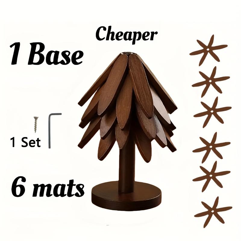 5PC Set of Bamboo Wooden Tripod Heat-Resistant Mats-Anti-Scald Pot And Bowl Rack,Heat-Resistant Kitchen Accessory, Suitable for Hot Dishes,Teapots 6 insulation pads + 1 storage rack
5PC Set of Bamboo Wooden Tripod Heat-Resistant Mats-Anti-Scald Pot And Bowl Rack,Heat-Resistant Kitchen Accessory, Suitable for Hot Dishes,Teapots 6 insulation pads + 1 storage rack