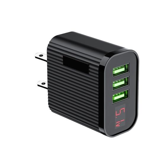 US Plug 3 USB Ports 3.1A Fast Charging QC 3 Phone Wall Charger чорний
US Plug 3 USB Ports 3.1A Fast Charging QC 3 Phone Wall Charger чорний
