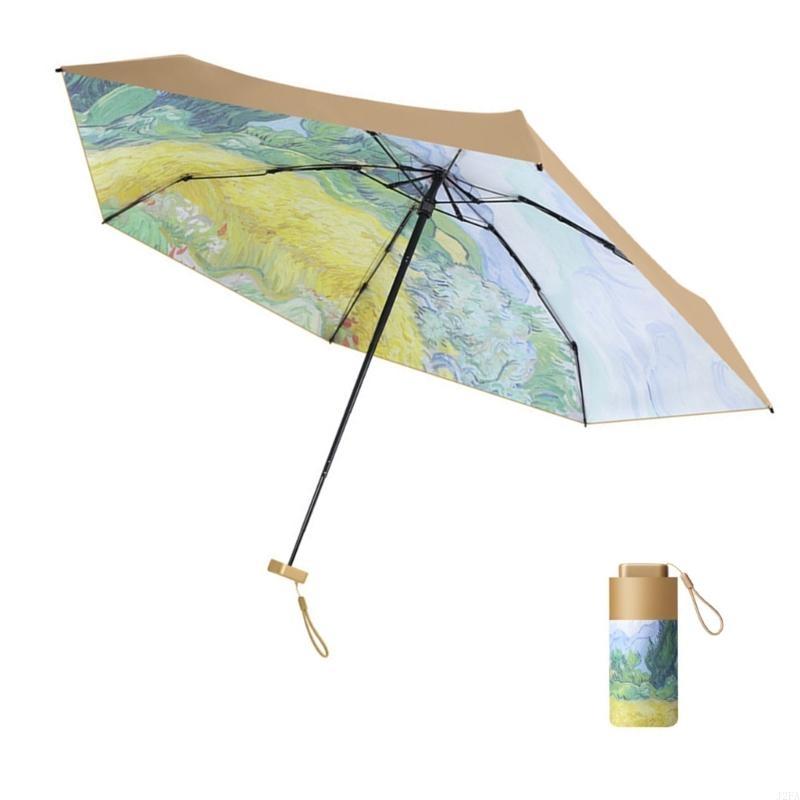 Oil Painting Umbrella Folding Umbrella 6 Ribs Travel Umbrella Sun Protections Parasol Rain & Sun Umbrella for Women Girl
Oil Painting Umbrella Folding Umbrella 6 Ribs Travel Umbrella Sun Protections Parasol Rain & Sun Umbrella for Women Girl