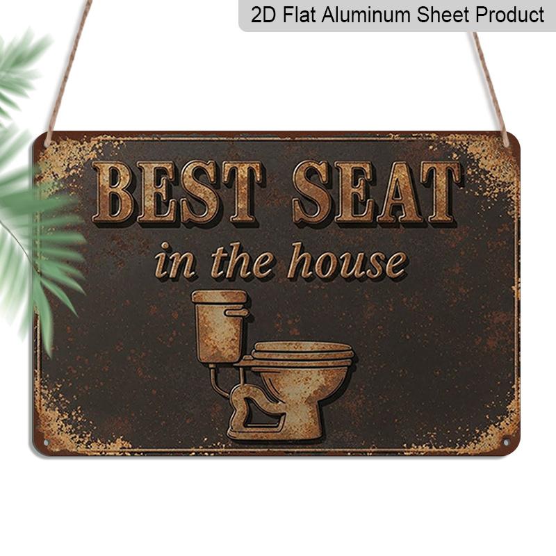 2D Flat 1pc ( 8x12 ), Best Seat in The House Vintage Rustic Metal Sign, Funny Bathroom Wall Decor, Toilet Humor Art Plaque for Home or Office 20*30cm
2D Flat 1pc ( 8x12 ), Best Seat in The House Vintage Rustic Metal Sign, Funny Bathroom Wall Decor, Toilet Humor Art Plaque for Home or Office 20*30cm