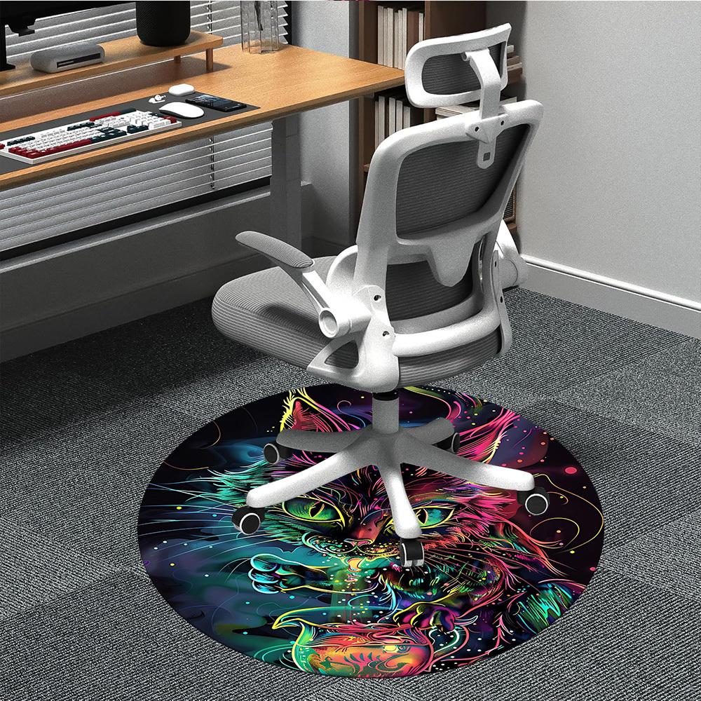 1PCNeon Cat Office Round Area Rug, Mat Suitable For Office, Under Office Chairs Bedroom Living Room Home Decor, Room Deco 80cm
1PCNeon Cat Office Round Area Rug, Mat Suitable For Office, Under Office Chairs Bedroom Living Room Home Decor, Room Deco 80cm