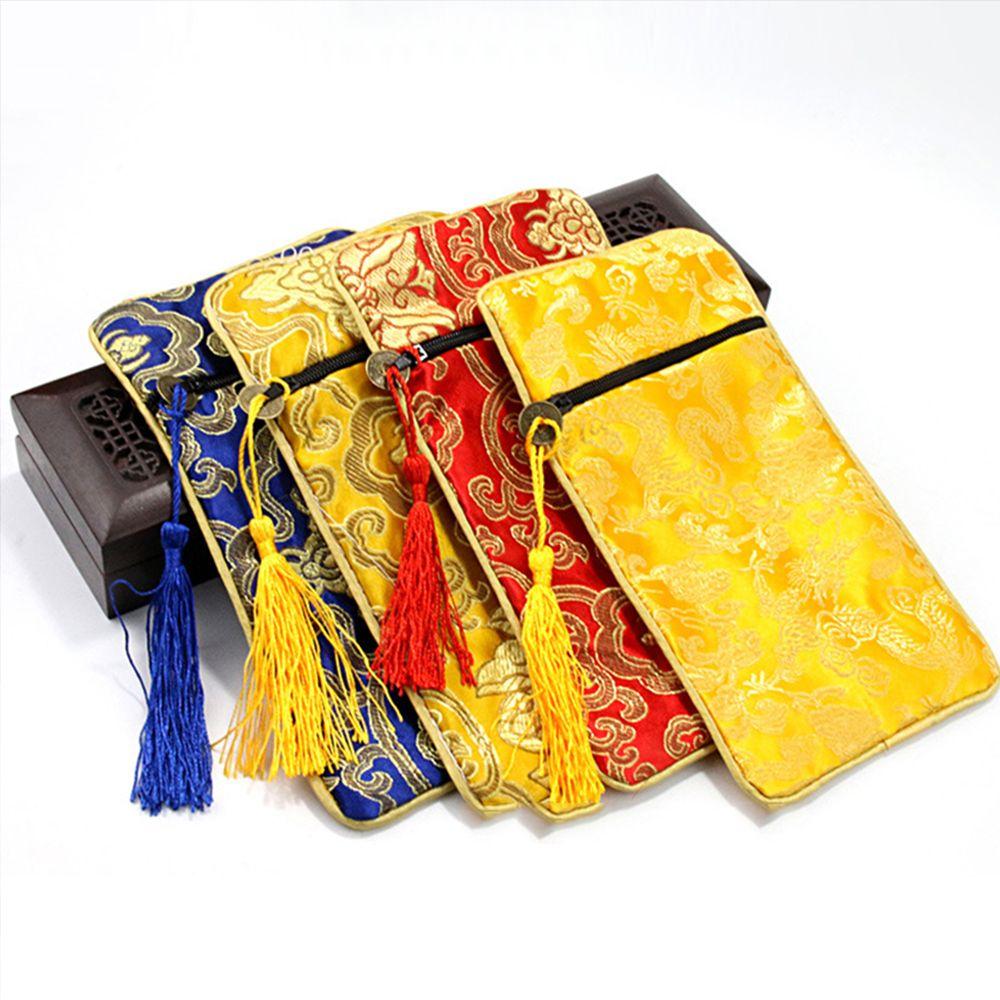Portable Dragon Pattern Ethnic Style Storage Bag Storage Pouch Wealthy Flower Pattern Scripture Bag style 2
Portable Dragon Pattern Ethnic Style Storage Bag Storage Pouch Wealthy Flower Pattern Scripture Bag style 2