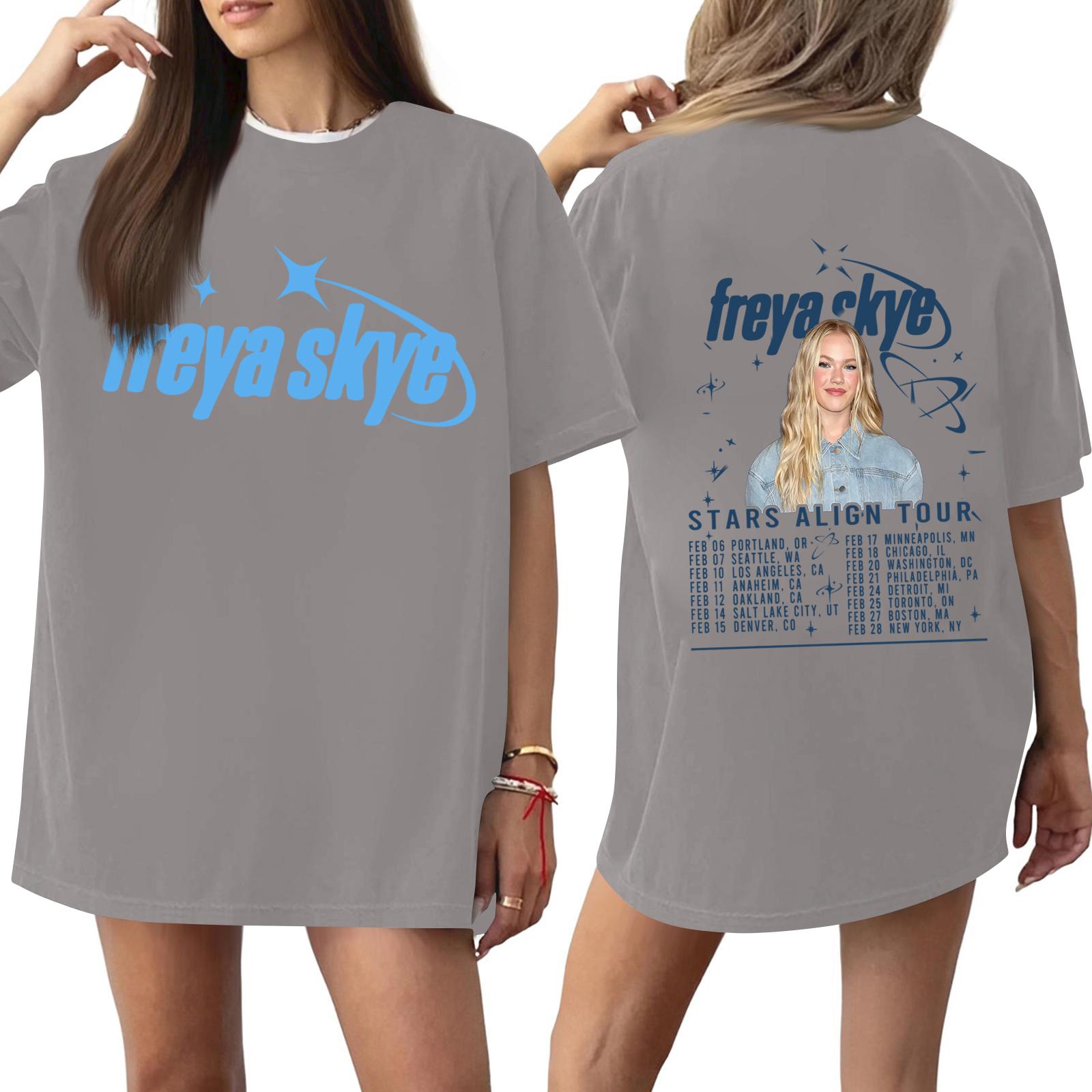 Freya Skye Casual Short Sleeve T Shirt Oversized Fit Soft Fabric Letter Graphic Print Comfortable Daily Wear L
Freya Skye Casual Short Sleeve T Shirt Oversized Fit Soft Fabric Letter Graphic Print Comfortable Daily Wear L