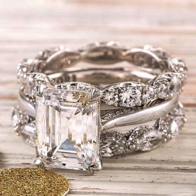Luxury Zircon Inlaid Ring Set: High-Quality European & American Fashion Jewelry Size 10 серебряный
Luxury Zircon Inlaid Ring Set: High-Quality European & American Fashion Jewelry Size 10 серебряный