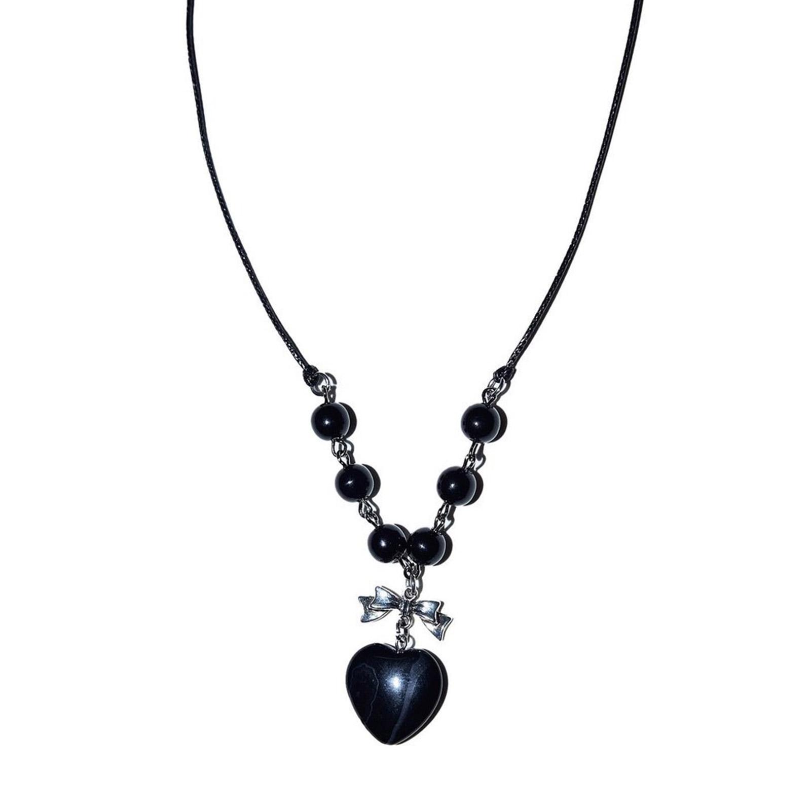 Fashion Heart Pendant Necklace Y2K Choker Simple Collar Necklace Statement Jewelry Fashion Black Beaded Necklace 1
Fashion Heart Pendant Necklace Y2K Choker Simple Collar Necklace Statement Jewelry Fashion Black Beaded Necklace 1