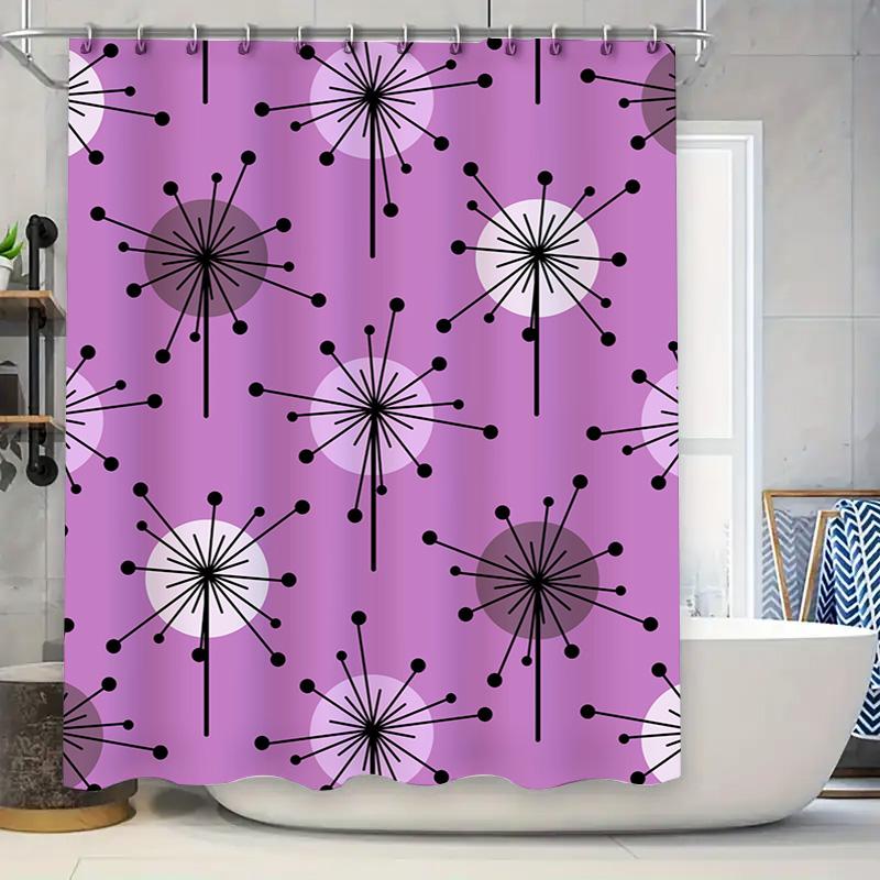 Vintage Retro Sunburst Shower Curtain: Purple Modern Bathroom Decor With Black Spoke Pattern For Home Use W60H190(CM)-1 Pcs
Vintage Retro Sunburst Shower Curtain: Purple Modern Bathroom Decor With Black Spoke Pattern For Home Use W60H190(CM)-1 Pcs