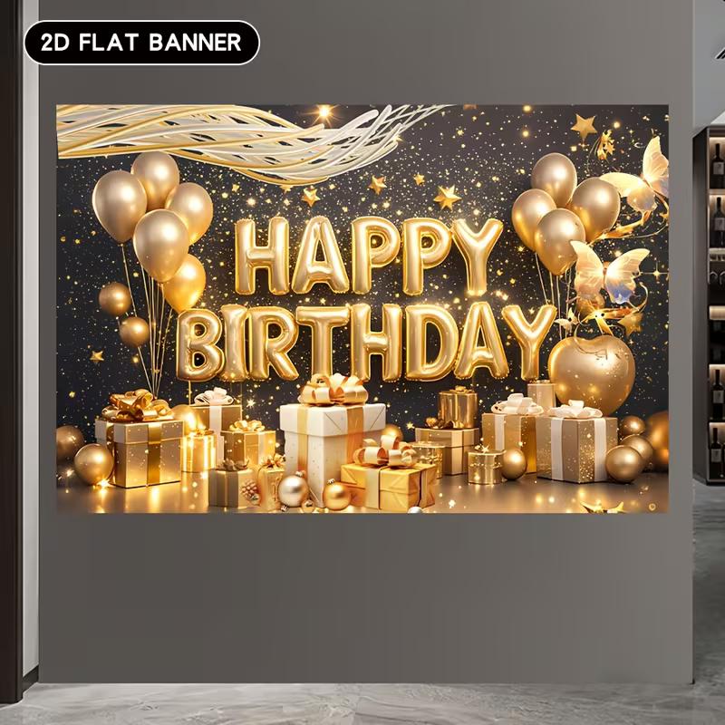 2D Flat Black Gold Birthday Backdrop Luxury Golden Theme Party Background for Photoshoot 47.2x31.5inch/120*80cm
2D Flat Black Gold Birthday Backdrop Luxury Golden Theme Party Background for Photoshoot 47.2x31.5inch/120*80cm