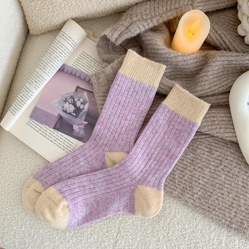 24 Autumn And Winter Contrasting Wool Socks Children Thickened Warm College Wind Tube Stacking Socks Double Needle Women S Socks Long One size світло-фіолетового кольору
24 Autumn And Winter Contrasting Wool Socks Children Thickened Warm College Wind Tube Stacking Socks Double Needle Women S Socks Long One size світло-фіолетового кольору