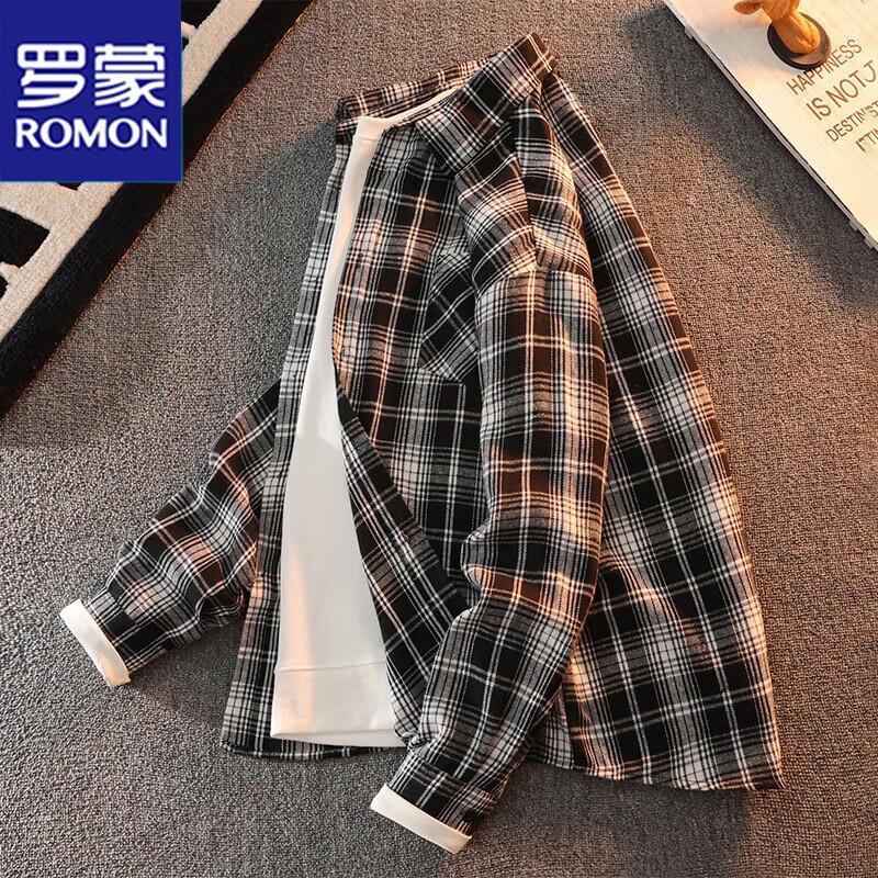 ROMON Men s Loose Fit Plaid Long Sleeve Shirt XL
ROMON Men s Loose Fit Plaid Long Sleeve Shirt XL