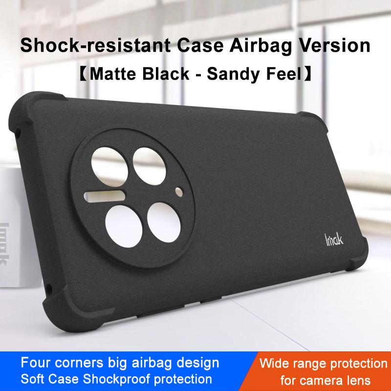 IMAK For Huawei Mate 50 Pro 4G Matte Phone Case Four Corner Airbag Shockproof Matte TPU Protective Cover Black
IMAK For Huawei Mate 50 Pro 4G Matte Phone Case Four Corner Airbag Shockproof Matte TPU Protective Cover Black