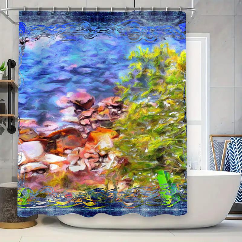 Colorful Shower Curtain Abstract Print 3D Digital Printing Waterproof Fabric Suitable For Bathrooms Various Sizes Available W60H190(CM)-1 Pcs
Colorful Shower Curtain Abstract Print 3D Digital Printing Waterproof Fabric Suitable For Bathrooms Various Sizes Available W60H190(CM)-1 Pcs