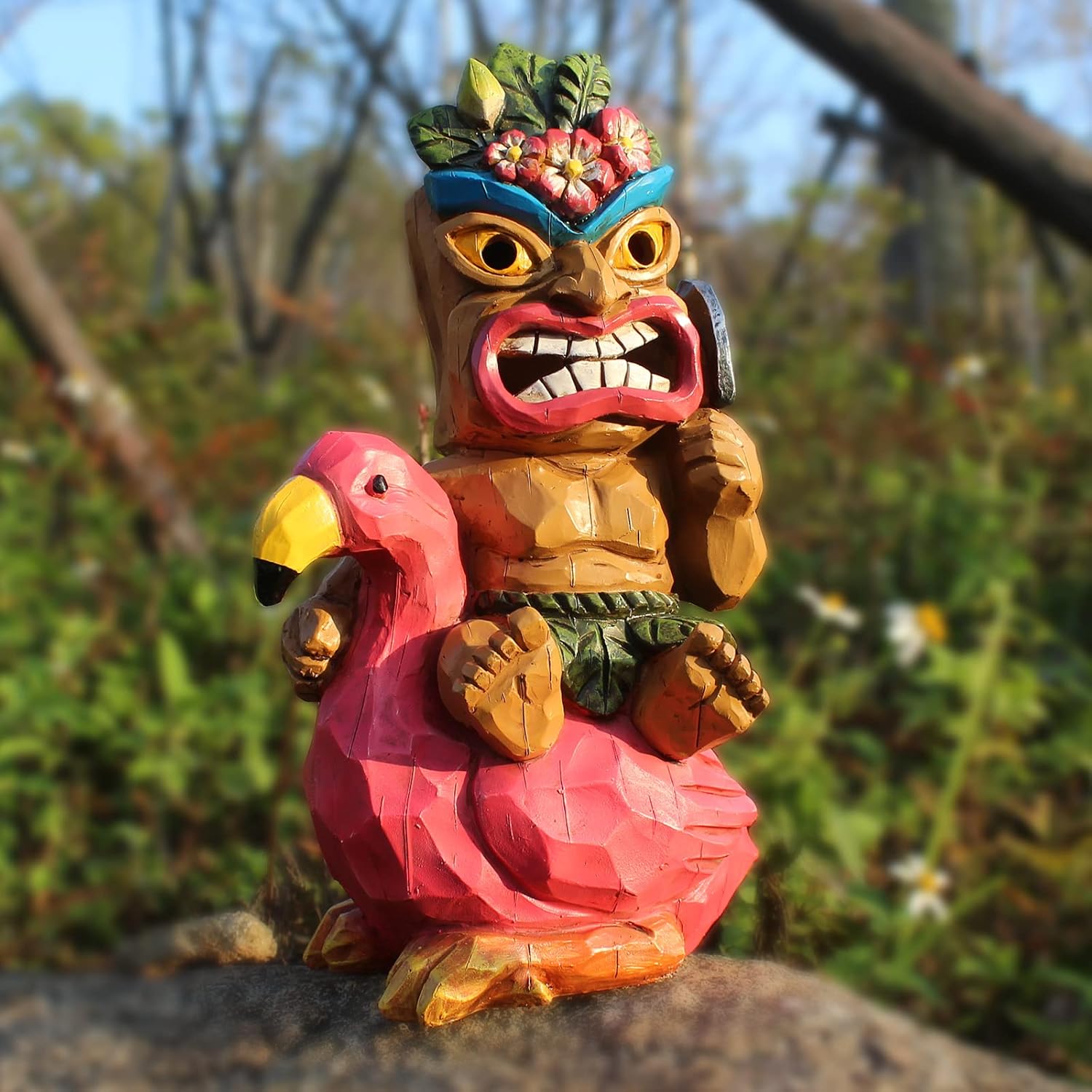 s1Solar Tiki Statue DecorFlamingo Figurine Outdoor Statues Tiki Man Riding a Flamingo for Tiki Bar Decorations Patio Balco 20x30cm(7.8x11.8inch)
s1Solar Tiki Statue DecorFlamingo Figurine Outdoor Statues Tiki Man Riding a Flamingo for Tiki Bar Decorations Patio Balco 20x30cm(7.8x11.8inch)