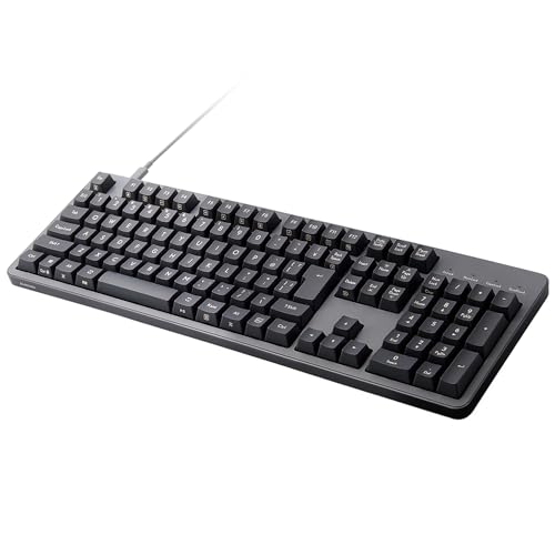 Elecom TK-MC50UKLGY/EC Mechanical Keyboard, Wired Full Size, N Key Rollover Compatible, 50 Million Times Heavy Duty Switch, Red Axis, Gray
Elecom TK-MC50UKLGY/EC Mechanical Keyboard, Wired Full Size, N Key Rollover Compatible, 50 Million Times Heavy Duty Switch, Red Axis, Gray
