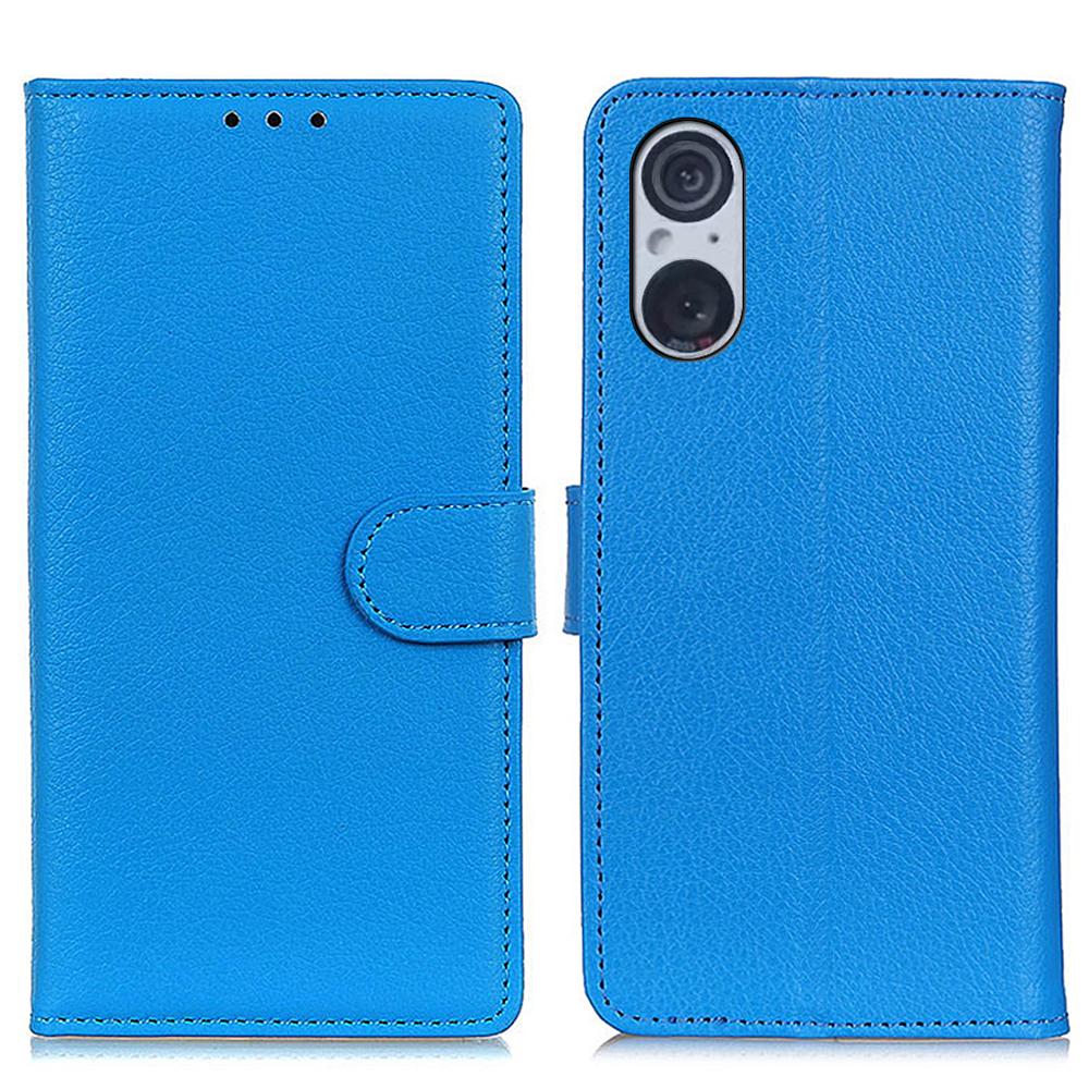 For Sony Xperia 5 V Litchi Texture Wallet PU Leather Case Folding Stand Phone Cover Blue
For Sony Xperia 5 V Litchi Texture Wallet PU Leather Case Folding Stand Phone Cover Blue