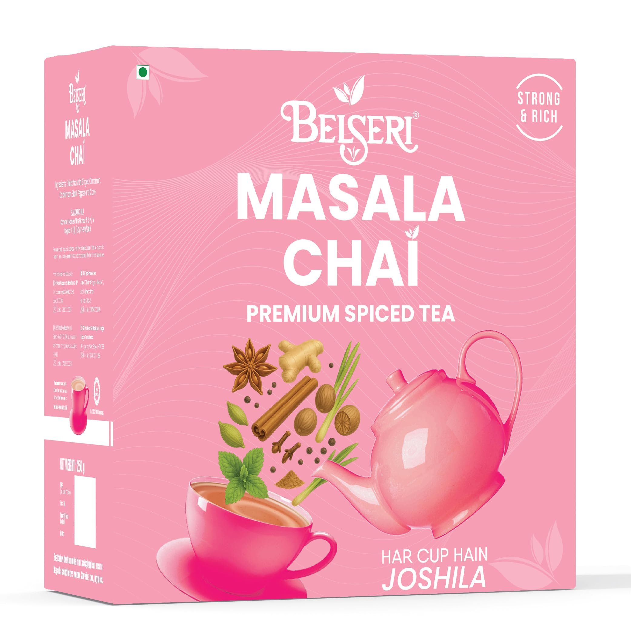 Belseri Masala Chai 250g | Natural Assam CTC Spiced Tea with Ginger, Cardamom, Cinnamon, Pepper & Clove | Strong & Rich Masala Tea
Belseri Masala Chai 250g | Natural Assam CTC Spiced Tea with Ginger, Cardamom, Cinnamon, Pepper & Clove | Strong & Rich Masala Tea