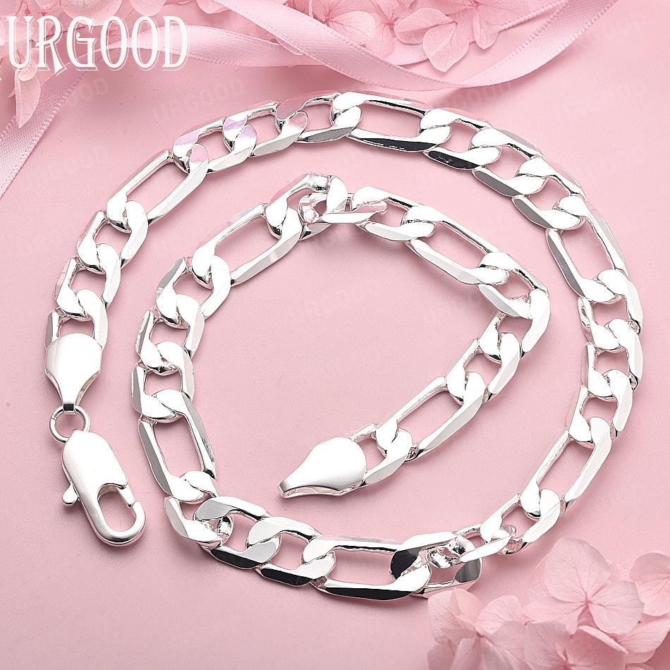 Ожерелье из стерлингового серебра 925 пробы с боковой цепочкой 12 мм, 16-30 дюймов, Свадебная модная бижутерия 40cm
Ожерелье из стерлингового серебра 925 пробы с боковой цепочкой 12 мм, 16-30 дюймов, Свадебная модная бижутерия 40cm