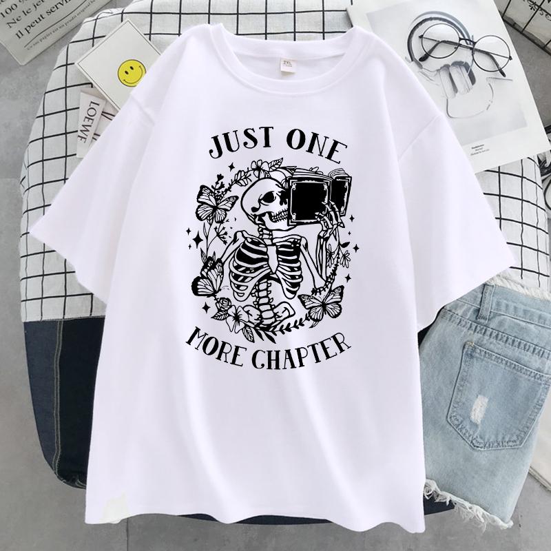 Футболка Just One More Chapter Funny Skull женская хлопковая дышащая футболка уличная хип-хоп с коротким рукавом повседневная свободная футболка
Футболка Just One More Chapter Funny Skull женская хлопковая дышащая футболка уличная хип-хоп с коротким рукавом повседневная свободная футболка
