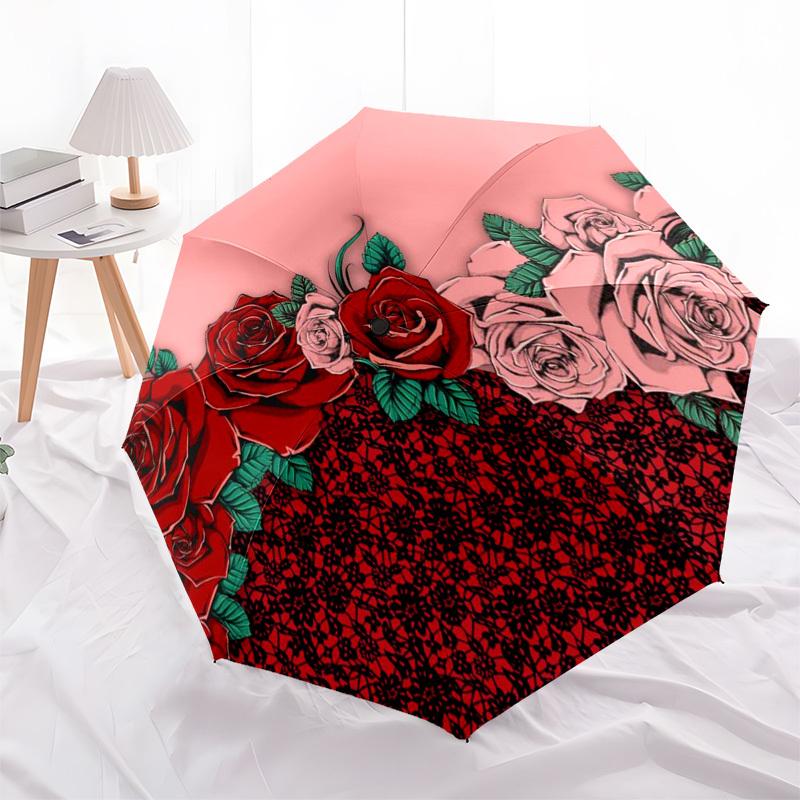 1pc Roses and Lace Design Umbrella with Plastic Handle,Compact & Stylish,Suitable for All Seasons ptys26051
1pc Roses and Lace Design Umbrella with Plastic Handle,Compact & Stylish,Suitable for All Seasons ptys26051