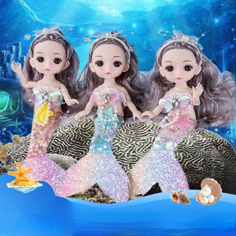 Мини-подвижная кукла-русалка, 24 см, игрушка для девочек, 3D большие глаза, BJD, полная одежда принцессы, коллекция платьев, детская кукла, подарок
Мини-подвижная кукла-русалка, 24 см, игрушка для девочек, 3D большие глаза, BJD, полная одежда принцессы, коллекция платьев, детская кукла, подарок