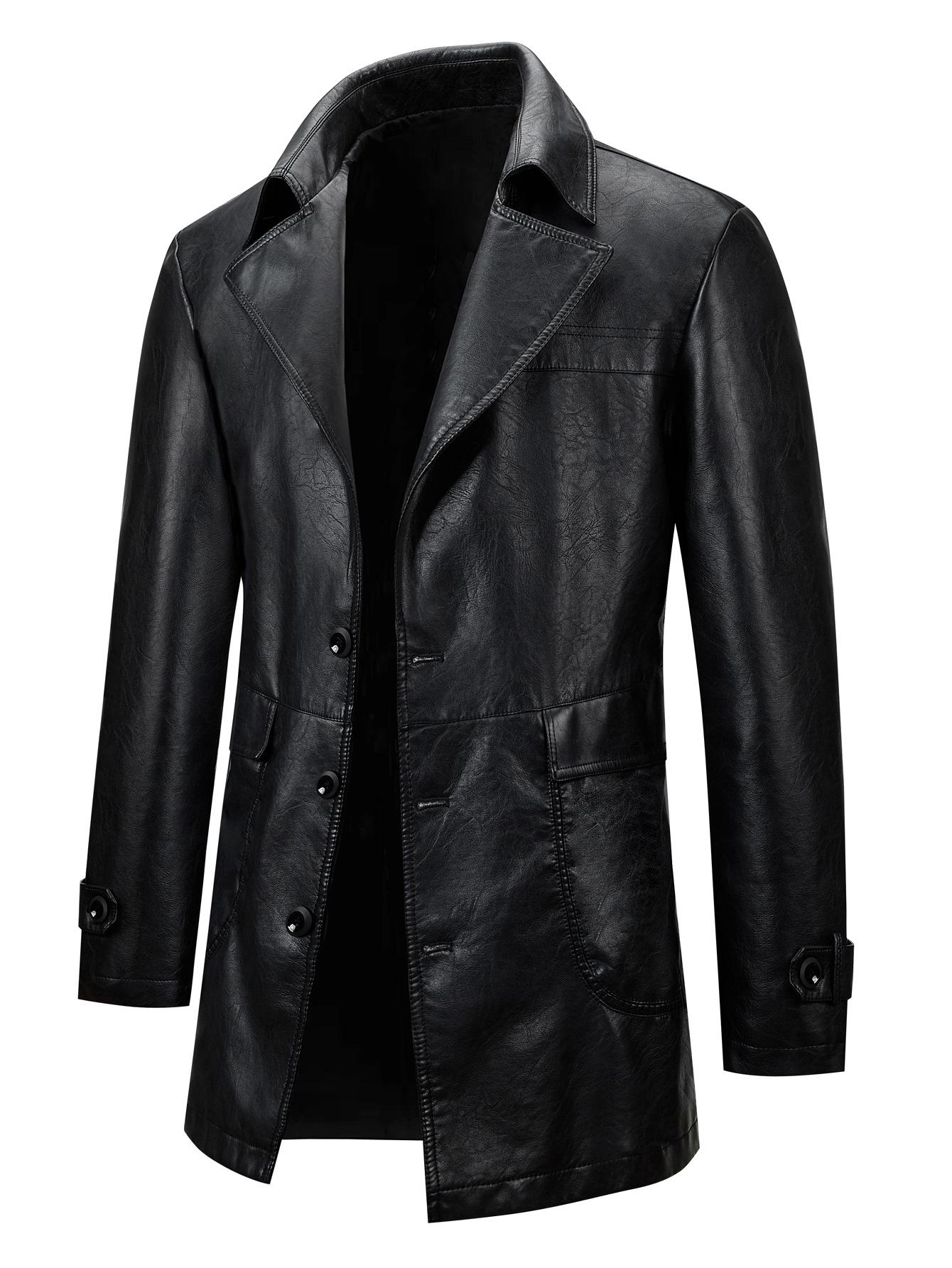 Men s European Mid-Length PU Leather Blazer Jacket 2XL чорний
Men s European Mid-Length PU Leather Blazer Jacket 2XL чорний