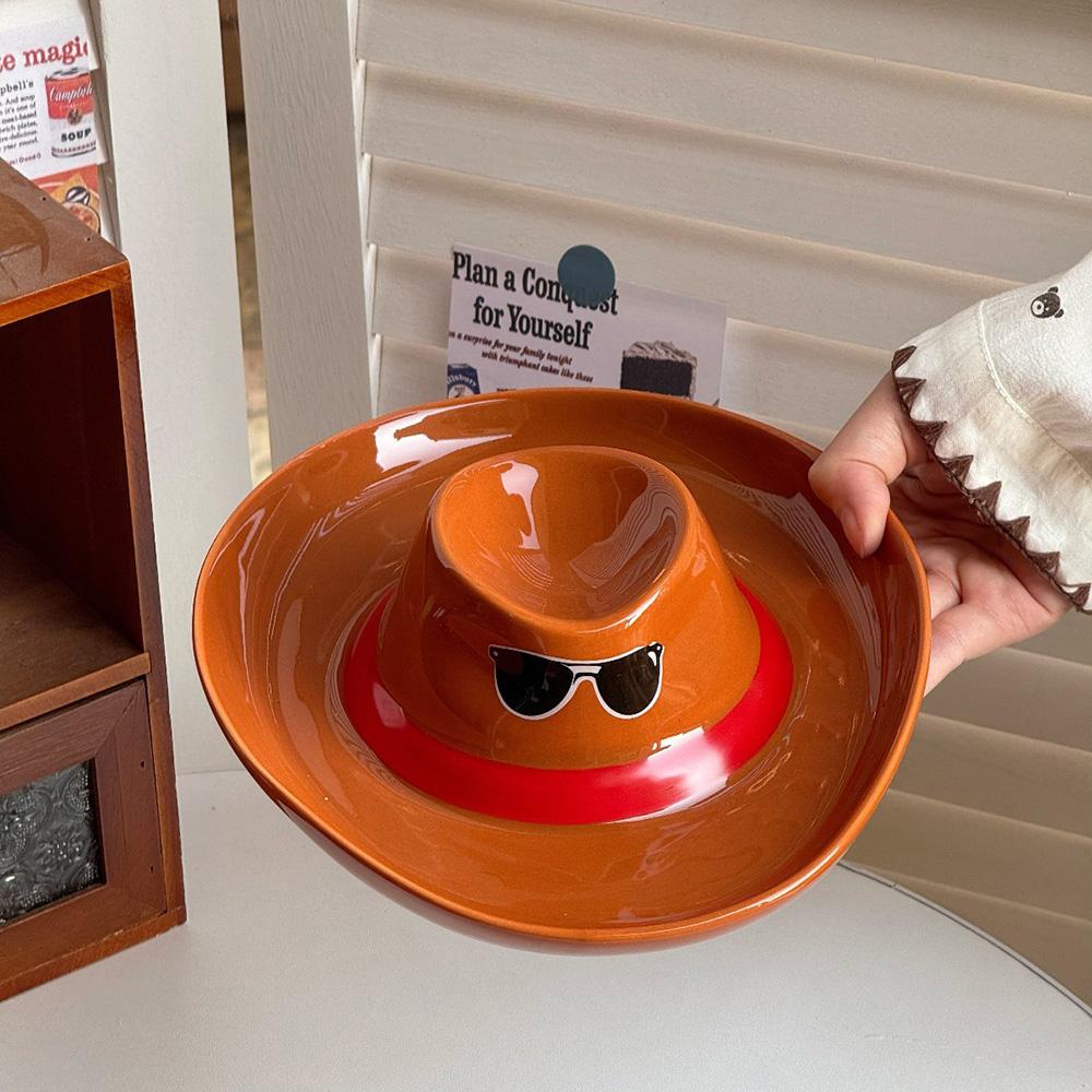 Cowboy Hat Ceramic Tray with Built-in Dish - Multifunctional Food Plate & Key Organizer for Entryway коричневий
Cowboy Hat Ceramic Tray with Built-in Dish - Multifunctional Food Plate & Key Organizer for Entryway коричневий