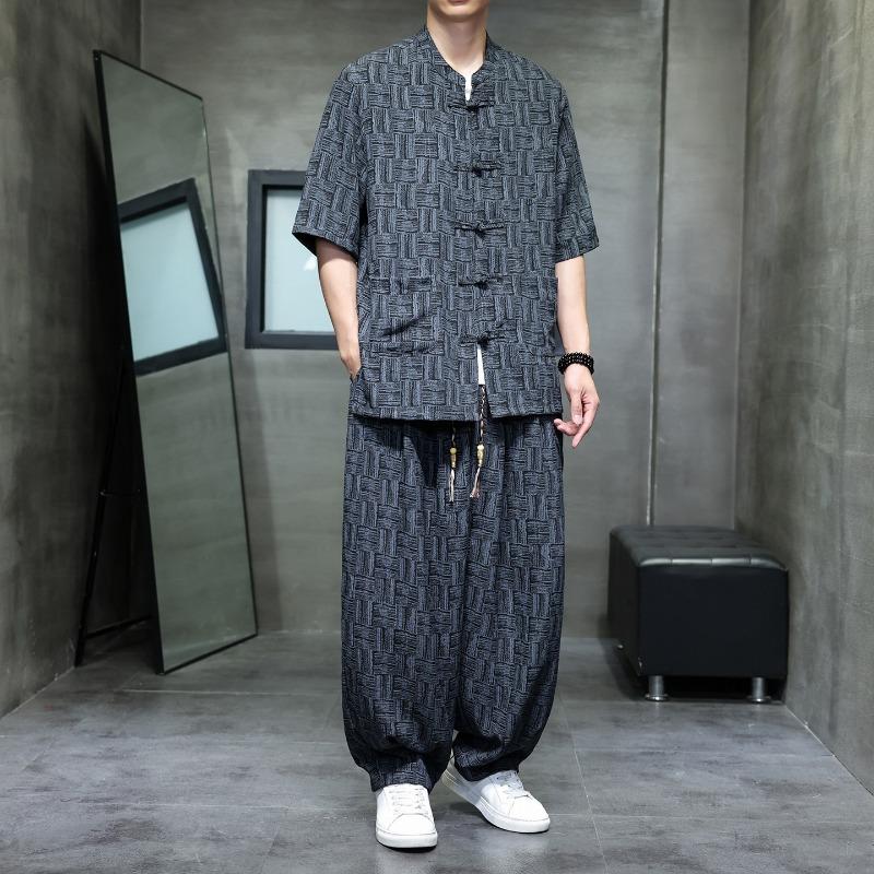 Mens Chinese Style Jacquard Tang Suit 2-Piece Set M
Mens Chinese Style Jacquard Tang Suit 2-Piece Set M