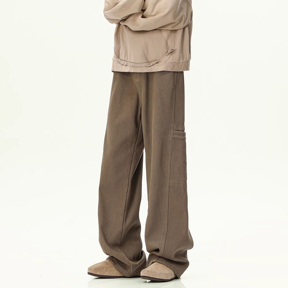 Men s Trendy Washed Workwear Jeans Loose Straight Leg Wide Leg High Street Casual Long Pants S синій
Men s Trendy Washed Workwear Jeans Loose Straight Leg Wide Leg High Street Casual Long Pants S синій