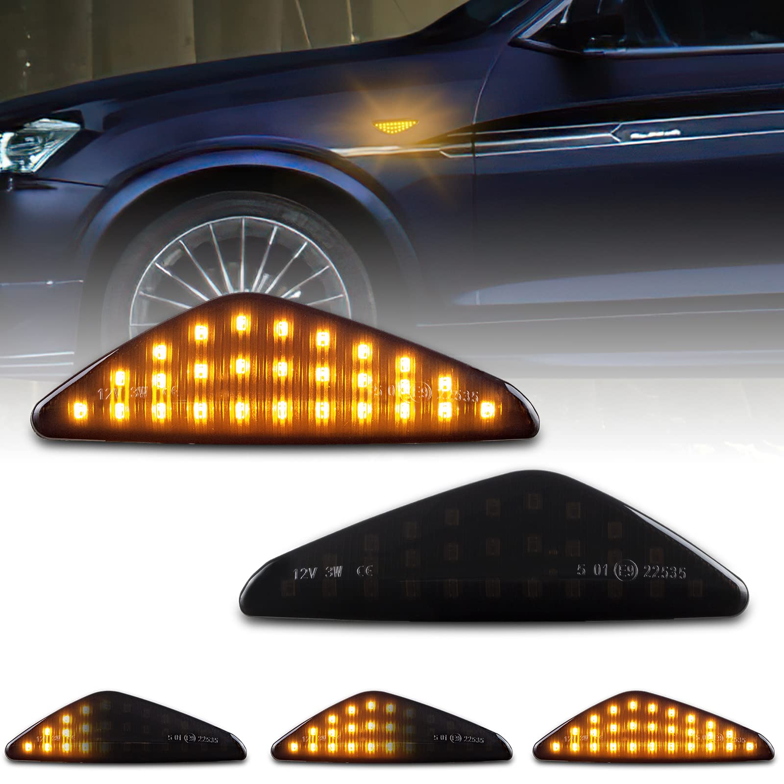 POPMOTORZ BMW X3 F25 LED Side Marker X5 E70 Flowing Turn Signal Lamp High Brightness LED X6 Sequential Turn Signal Genuine Replacement Set of 2 Smoke
POPMOTORZ BMW X3 F25 LED Side Marker X5 E70 Flowing Turn Signal Lamp High Brightness LED X6 Sequential Turn Signal Genuine Replacement Set of 2 Smoke