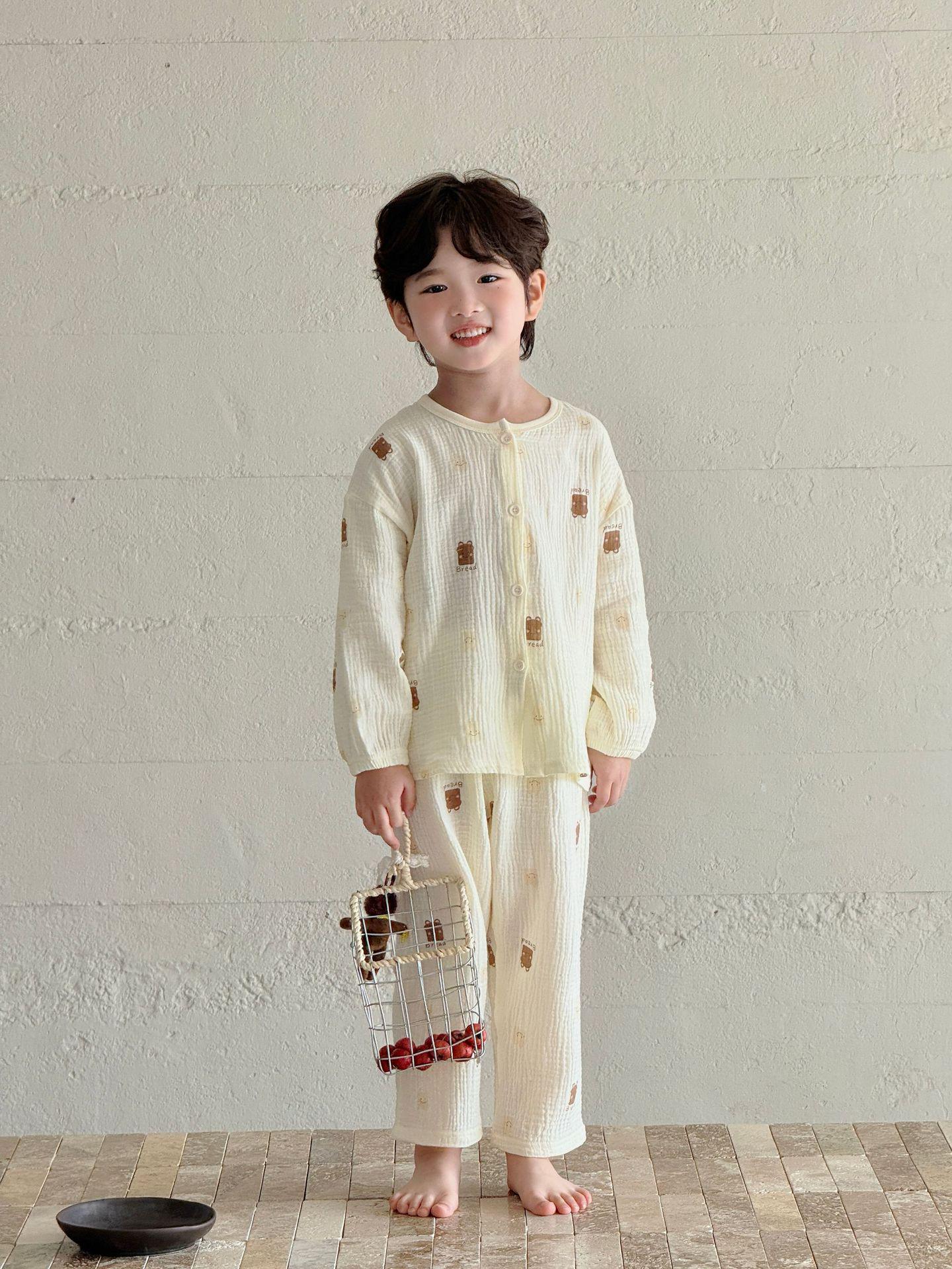 Kids Spring Cotton Cardigan Pajama Set with Lace Trim - Korean Style 100 cm
Kids Spring Cotton Cardigan Pajama Set with Lace Trim - Korean Style 100 cm